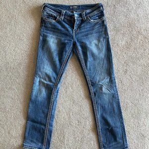 Silver Suki Straight Jeans Mid Rise